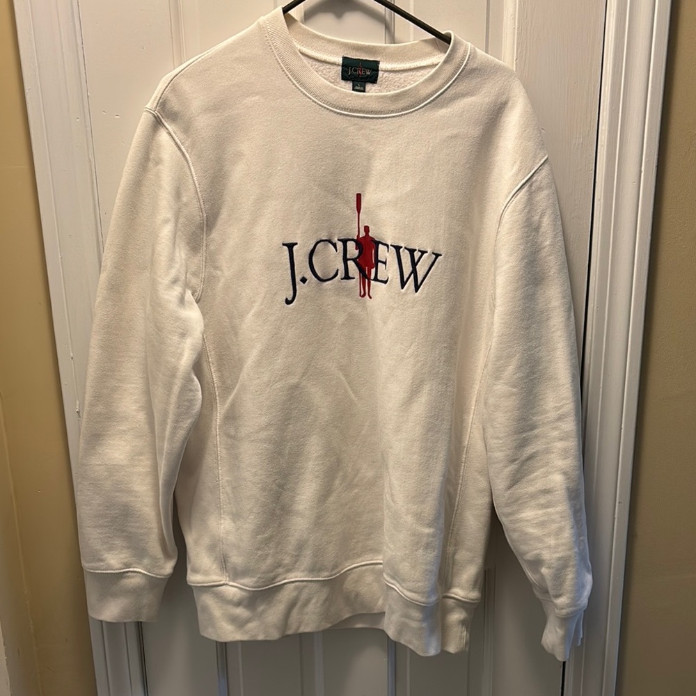 J. Crew White Men's crew neck sweatshirt